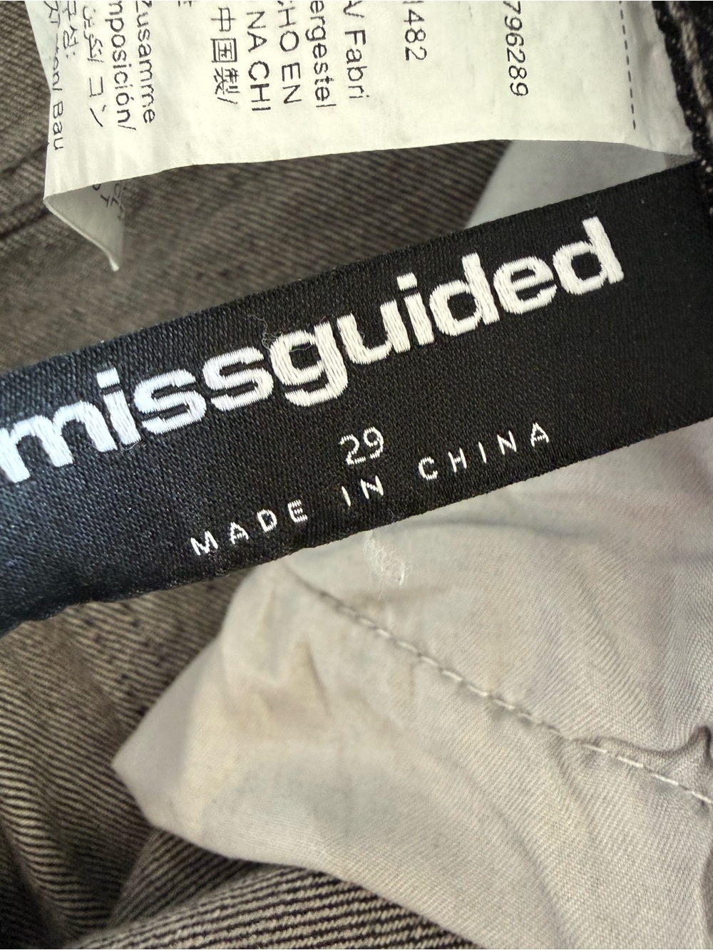MISSGUIDED Wide Leg High Rise Black Denim Jeans Black Size 29 NWT IN PACKAGE - Picture 11 of 12